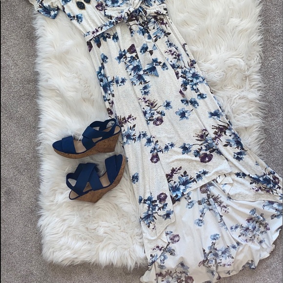 Floral Wrap Hi-Low dress (S) - Picture 3 of 5